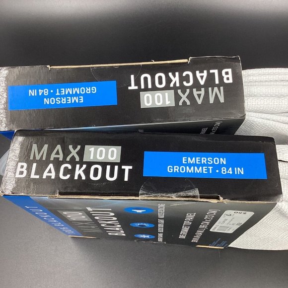 Max 100 Blackout 100% Noise Reducing Grommet Top 2 Panels White 38x84 Org $100 - Picture 5 of 9